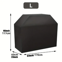 Housse barbecue noire Oxford 190T et 210D étanche anti-UV, 7 dimensions