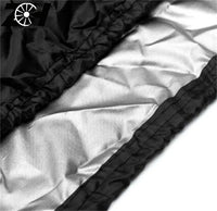Housse tondeuse imperméable en polyéthylène noir 122 x 47 x 34 cm avec sangles