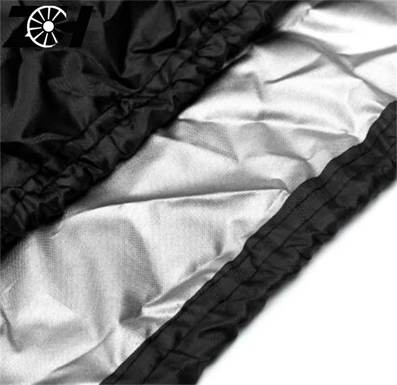 Housse tondeuse imperméable en polyéthylène noir 122 x 47 x 34 cm avec sangles