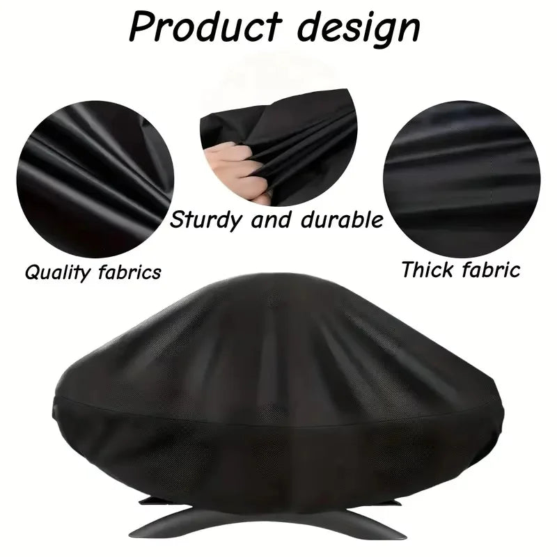 Housse barbecue pour Weber Q200, Q220 et Q2000, polyester noir, 67 x 44 ou 82 x 48 cm
