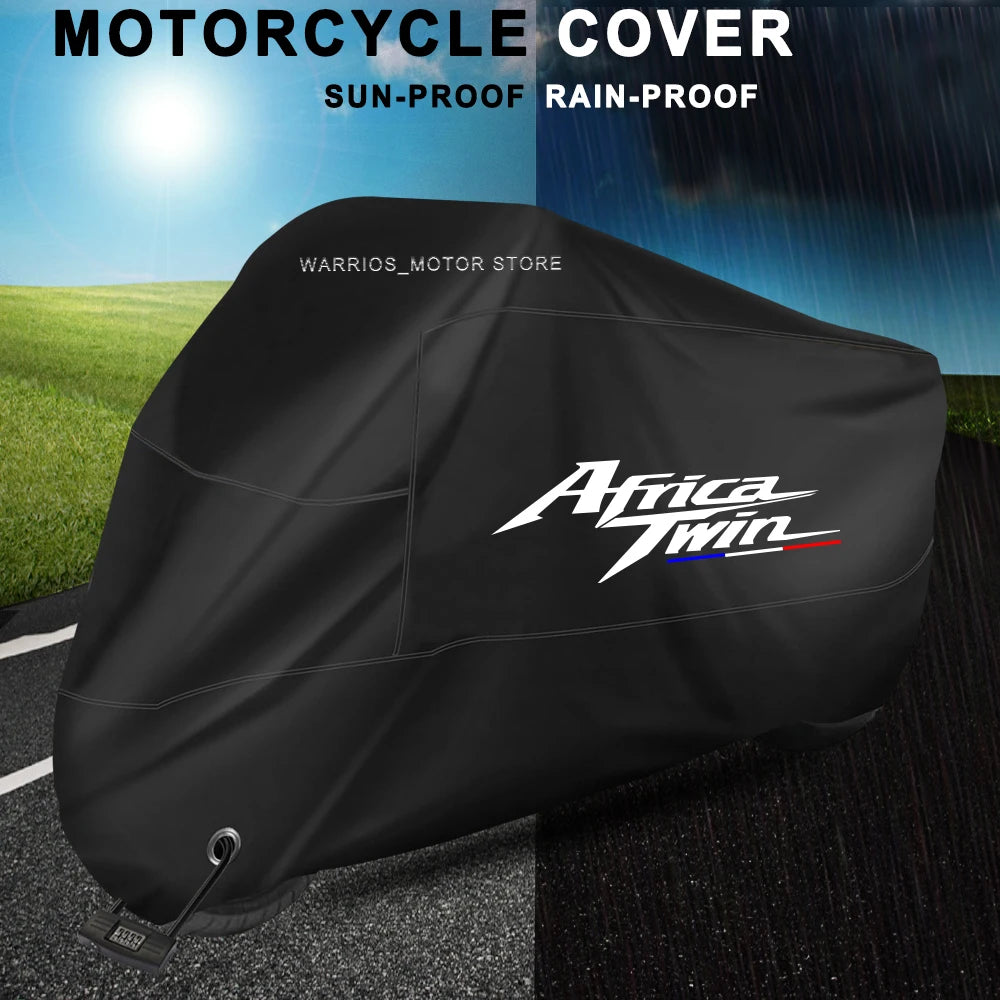 Housse moto pour Honda CRF1100L Africa Twin, Oxford noir ou argent, imperméable, anti-UV, tailles S à 4XL