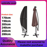 Housse parasol droit ou déporté toutes saisons, polyester, 6 hauteurs de 170 à 280 cm