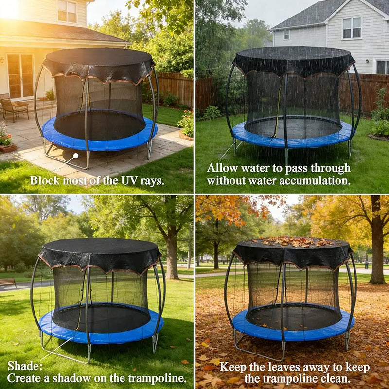 Housse trampoline pare-soleil en filet maille anti-UV, pour trampoline de 1,83 à 4,88 m