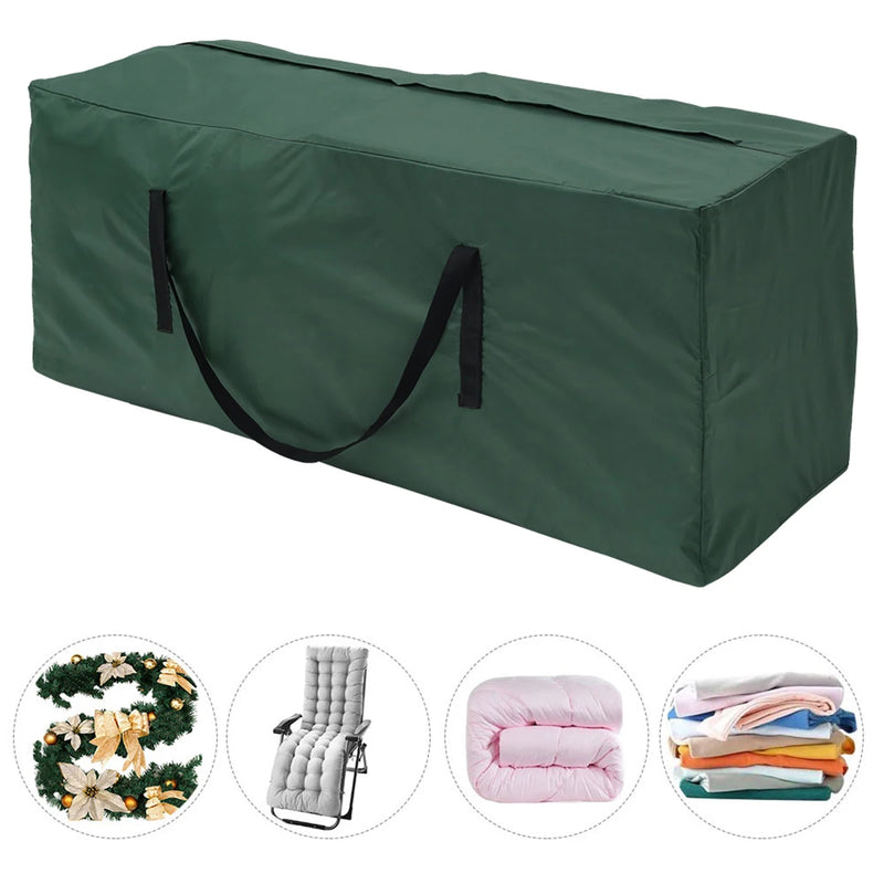 Grand sac de rangement pour coussins de jardin, couettes et sapin de Noël, Oxford imperméable
