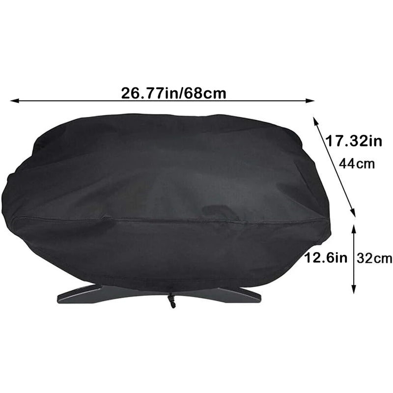 Housse de barbecue portable en polyester imperméable, anti-poussière et anti-soleil, 68 x 44 x 32 cm