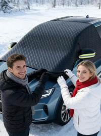 Housse de pare-brise anti-neige en tissu Oxford 263 x 117 cm avec sangles de fixation