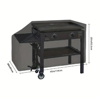 Housse de plancha sur chariot imperméable anti-UV noire, 114 x 61 x 63,5 cm