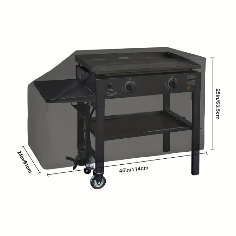 Housse de plancha sur chariot imperméable anti-UV noire, 114 x 61 x 63,5 cm