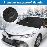 Protection de pare-brise magnétique antigel et anti-neige en toile enduite argent