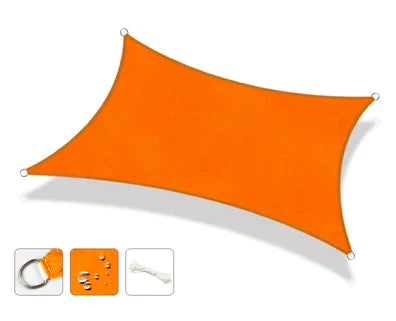 Voile d'ombrage grande taille 160 g/m², bords incurvés, 95 % d'ombrage pour patio