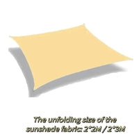 Voile d'ombrage en tissu Oxford respirante, 8 coloris, 2 x 2 ou 2 x 3 m