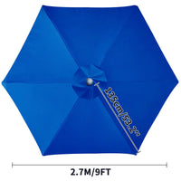 Toile de remplacement parasol 6 ou 8 baleines, imperméable anti-UV, Ø 2 à 3 m