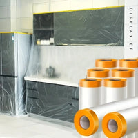 Bâche de protection travaux en film polyéthylène 12 m, lot de 3 largeurs ou rouleau seul