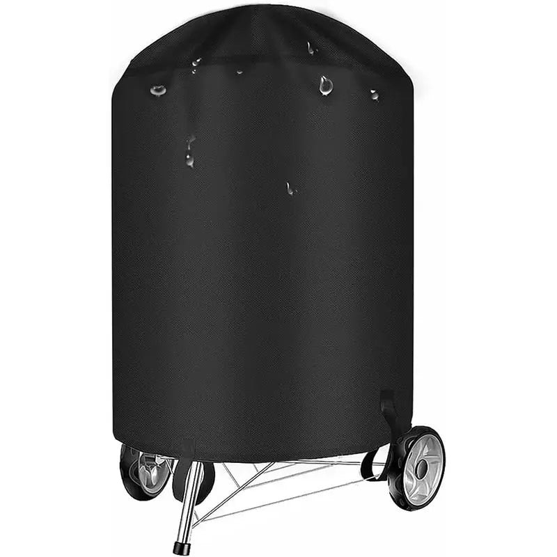 Housse barbecue ronde Oxford 210D imperméable anti-UV, beige et noir ou noir, 5 tailles