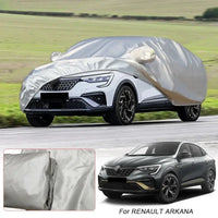 Housse voiture pour Renault Kardian, taffetas de polyester argenté anti-UV avec sac de rangement