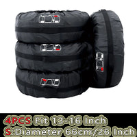 Sacs de rangement pour pneus, lot de 4, poignée et boucle réglable, 13 à 20 pouces