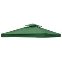 Toit de tonnelle 3x3 m, 1 ou 2 niveaux, vert ou beige, structure non incluse