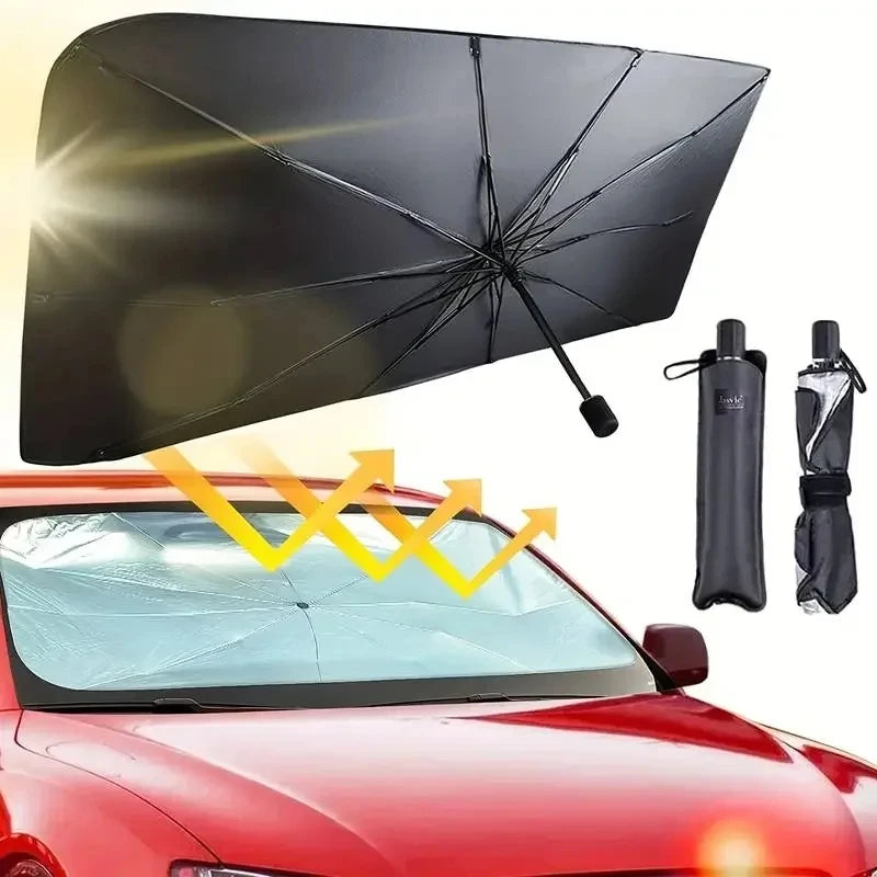 Pare-soleil voiture pour pare-brise, parapluie pliable grand ou petit format, ou rideaux latéraux