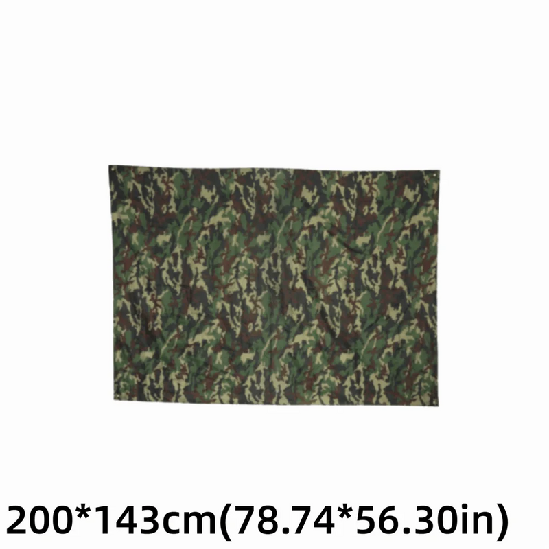 Bâche de sol camouflage ultralégère en nylon, 3 tailles jusqu'à 3 x 2,9 m
