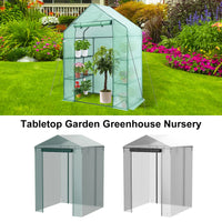 Bâche de rechange pour serre de jardin en PE avec porte zippée enroulable, 4 tailles