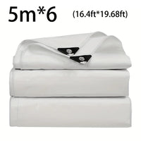 Bâche blanche imperméable en polyéthylène 0,3 mm, abri solaire et jardin, 19 tailles