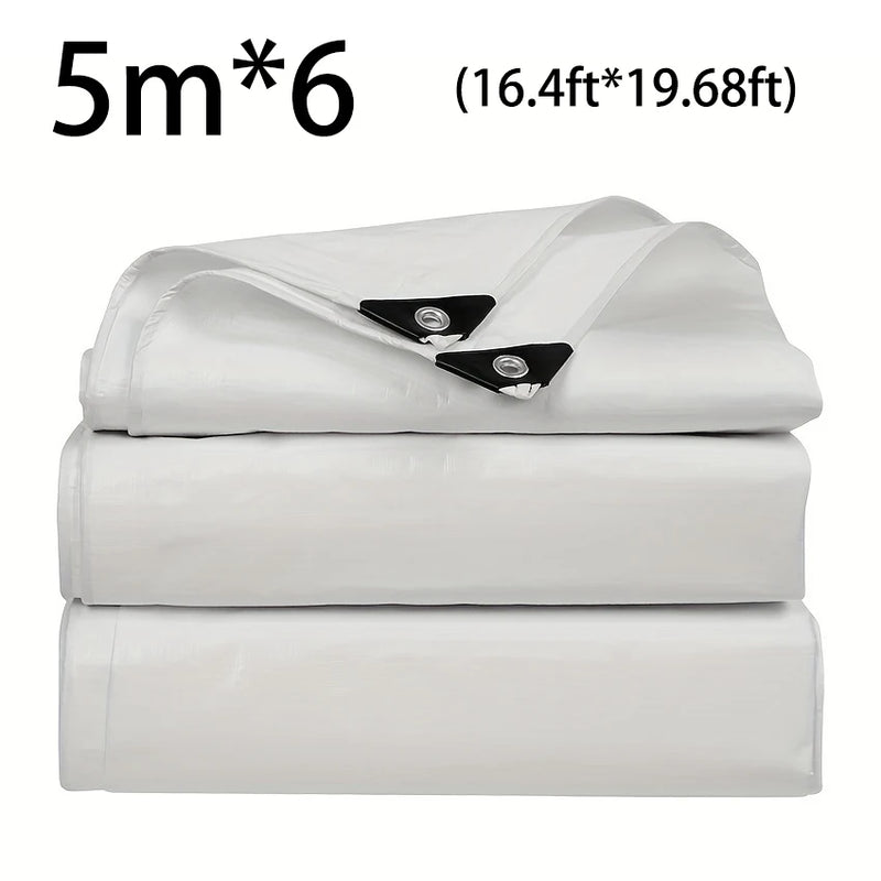 Bâche blanche imperméable en polyéthylène 0,3 mm, abri solaire et jardin, 19 tailles