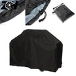 Housse de barbecue extérieur imperméable en polyester noir, 7 tailles du rond au grand chariot
