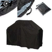 Housse de barbecue extérieur imperméable en polyester noir, 7 tailles du rond au grand chariot