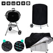 Housse barbecue grande taille noire imperméable anti-UV, 8 dimensions