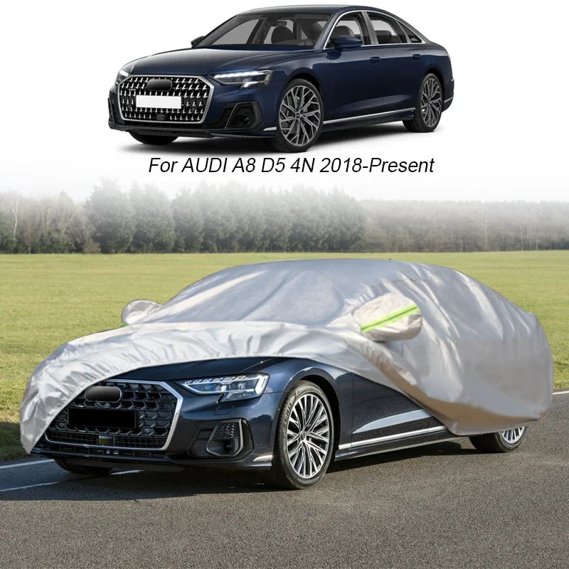 Housse voiture pour Audi A1 Hatchback GB, polyester 270T argent, anti-neige