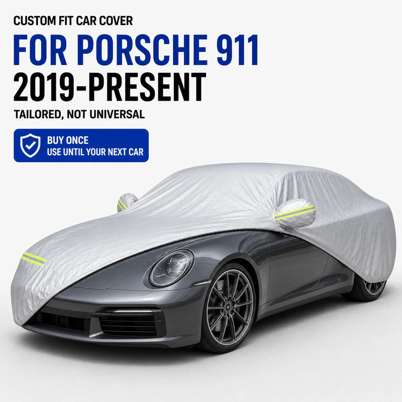 Housse voiture sur mesure pour Porsche 911 depuis 2019, imperméable, anti-UV, coloris argent ou noir