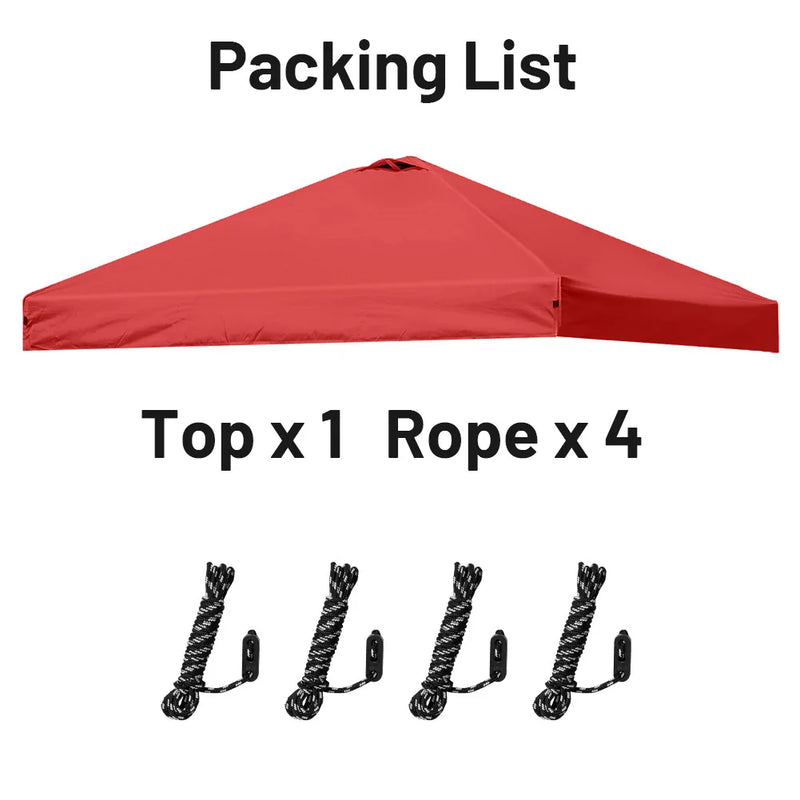 Toit de remplacement pour tonnelle pliante 3 x 3 m, Oxford imperméable, 6 coloris