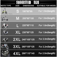 Housse scooter pour Yamaha X-MAX 125, 250, 300 et 400, polyester 300D imperméable, anti-UV, 6 tailles