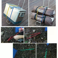 Lot de 6 sandows à crochets 30, 40 et 60 cm pour tente et bagages