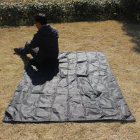 Tapis de camping imperméable Oxford double face 210 x 150 cm, pliable