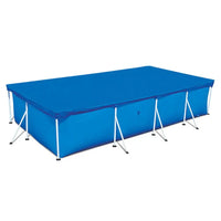 Bâche de piscine rectangulaire bleue avec corde, polyester anti-UV, jusqu'à 400 x 211 cm