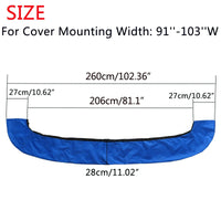 Housse de rangement pour bimini 4 arceaux en polyester 600D, hydrofuge, anti-UV, noire ou bleue
