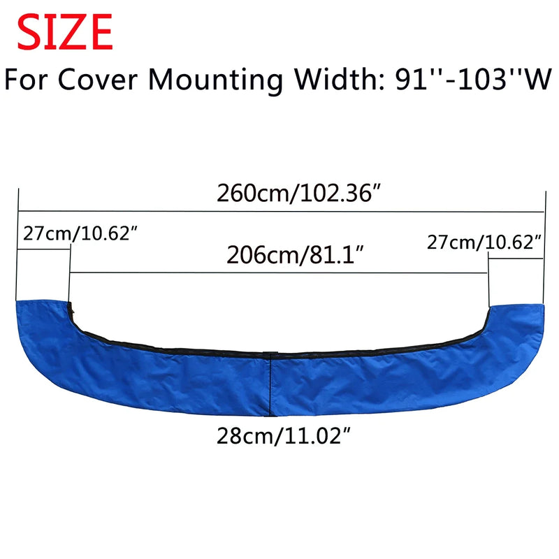 Housse de rangement pour bimini 4 arceaux en polyester 600D, hydrofuge, anti-UV, noire ou bleue