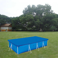 Couverture de piscine rectangulaire bleue d'hiver en polyester tissé, anti-feuilles et anti-poussière, 3 tailles