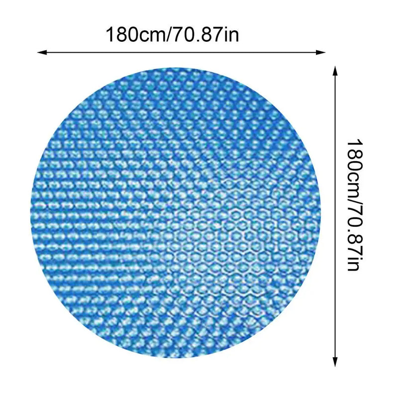 Bâche à bulles ronde 180 cm pour petite piscine hors sol et spa, film PE bleu