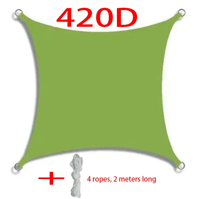 Voile d'ombrage rectangulaire imperméable anti-UV pour terrasse et jardin, 10 tailles, 11 coloris