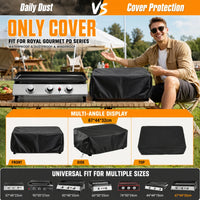 Housse plancha à gaz en polyester 210D imperméable, 7 dimensions de 44 à 90 cm