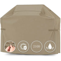 Housse barbecue à gaz imperméable et anti-UV en tissu Oxford, beige ou noir, 2 tailles