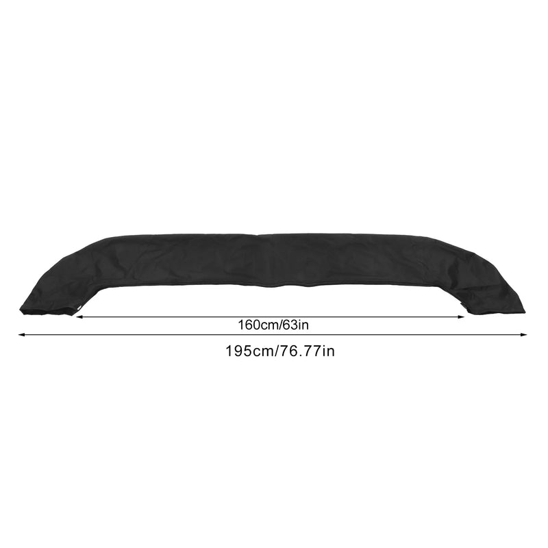 Toile de remplacement pour bimini de bateau noire, Oxford 600D imperméable, avec sac de rangement