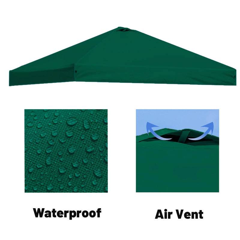 Toit de remplacement pour tonnelle pliante 3 x 3 m, Oxford imperméable, 6 coloris