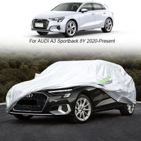 Housse voiture pour Audi A1 Hatchback GB, polyester 270T argent, anti-neige