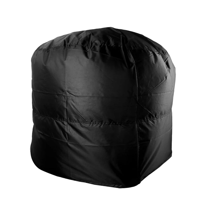 Housse barbecue ronde noire en Oxford, imperméable, anti-UV, 2 tailles