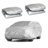 Housse voiture intégrale PEVA argentée imperméable et anti-UV, 5 tailles de 4 à 5,80 m