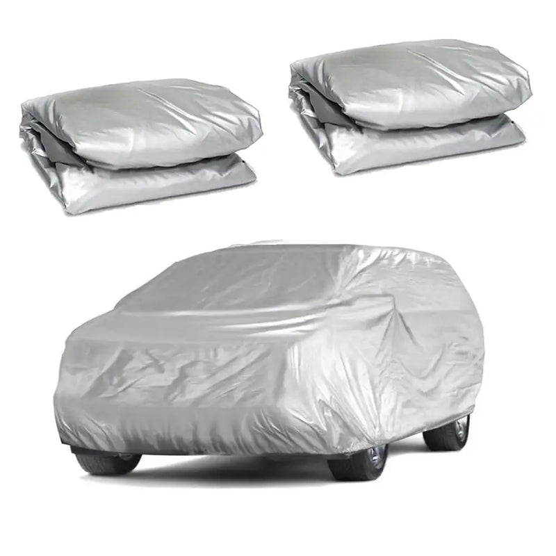 Housse voiture intégrale PEVA argentée imperméable et anti-UV, 5 tailles de 4 à 5,80 m