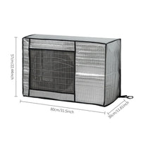 Housse de climatiseur extérieur en aluminium, façade en maille, 4 tailles de 75 à 96 cm